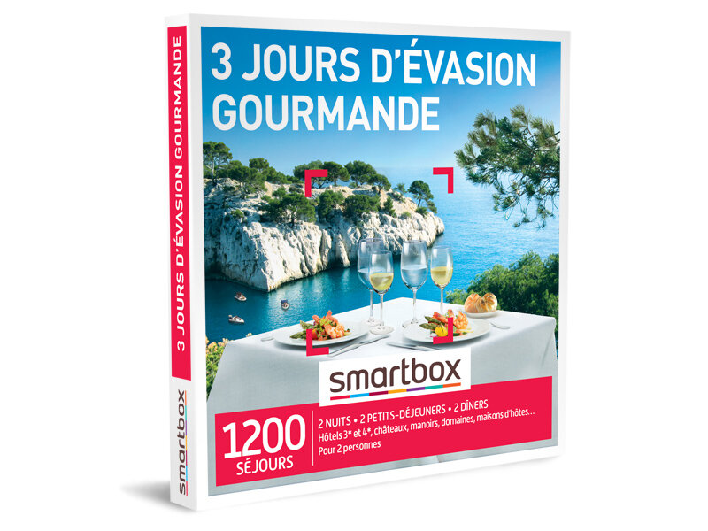 Smartbox 3 jours d évasion gourmande Coffret Cadeau 1200 séjours