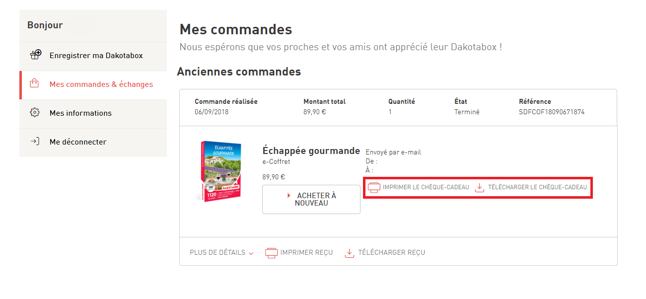 Www Dakotabox Fr Je Valide Mon Chèque Cadeau