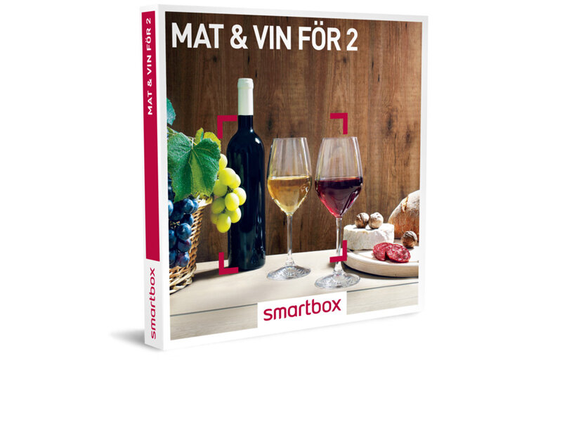 Mat och vinprovning för 2 personer med Sweden Wine Club Smartbox