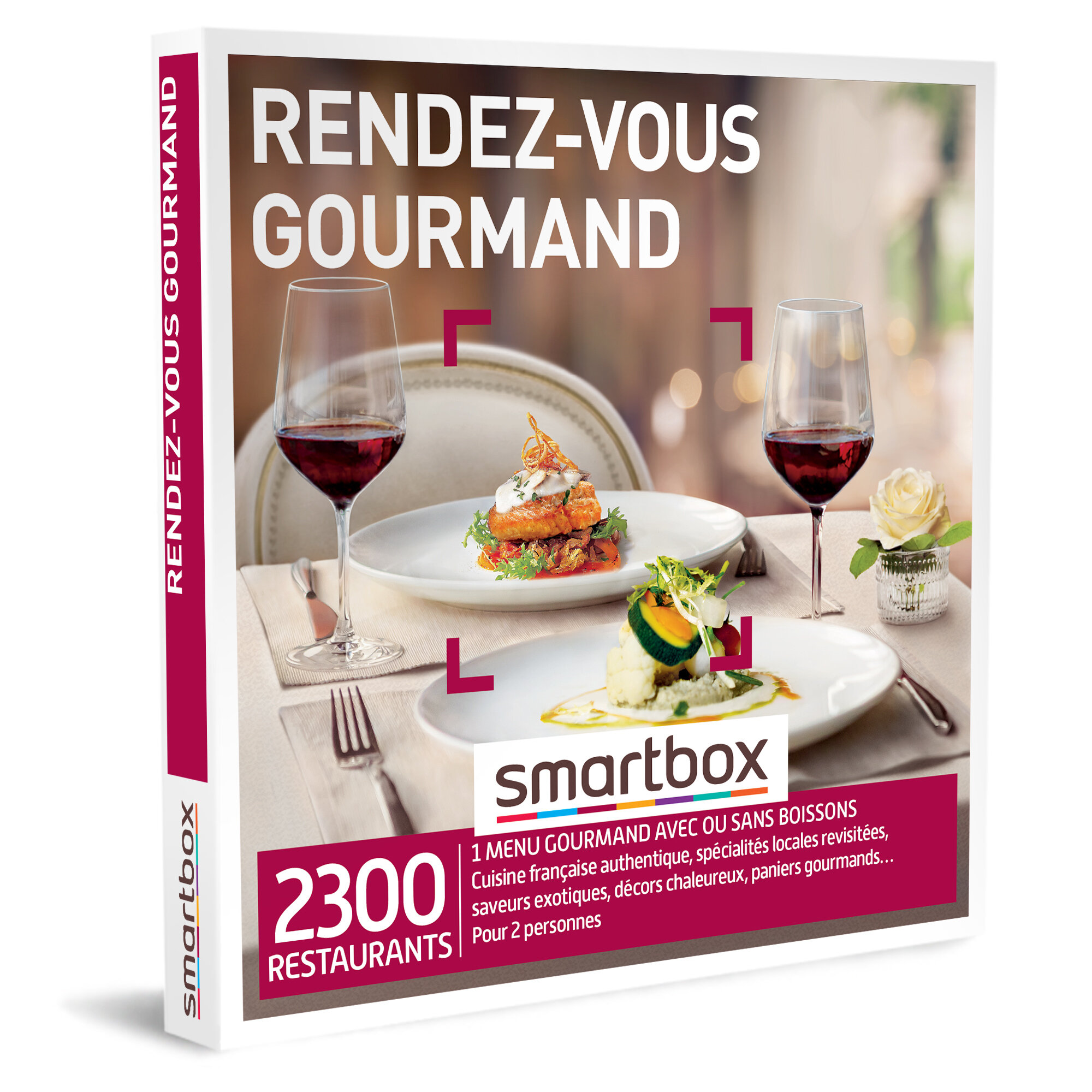 SMARTBOX - Coffret Cadeau - RENDEZ-VOUS GOURMAND - 1 menu gourmand avec ou sans boissons pour 2 personnes