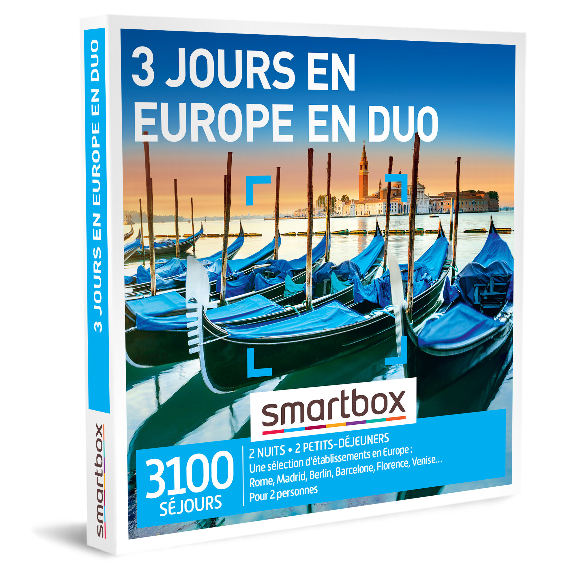 SMARTBOX - Coffret Cadeau - 3 JOURS EN EUROPE EN DUO - 2 nuits avec petits-déjeuners pour 2 personnes