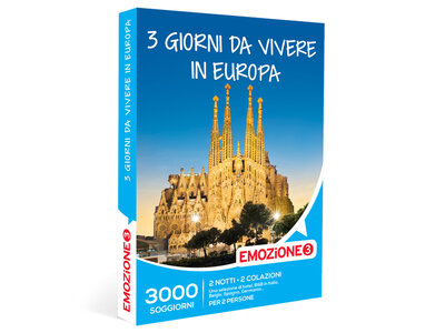 Cofanetto regalo 3 giorni da vivere in Europa