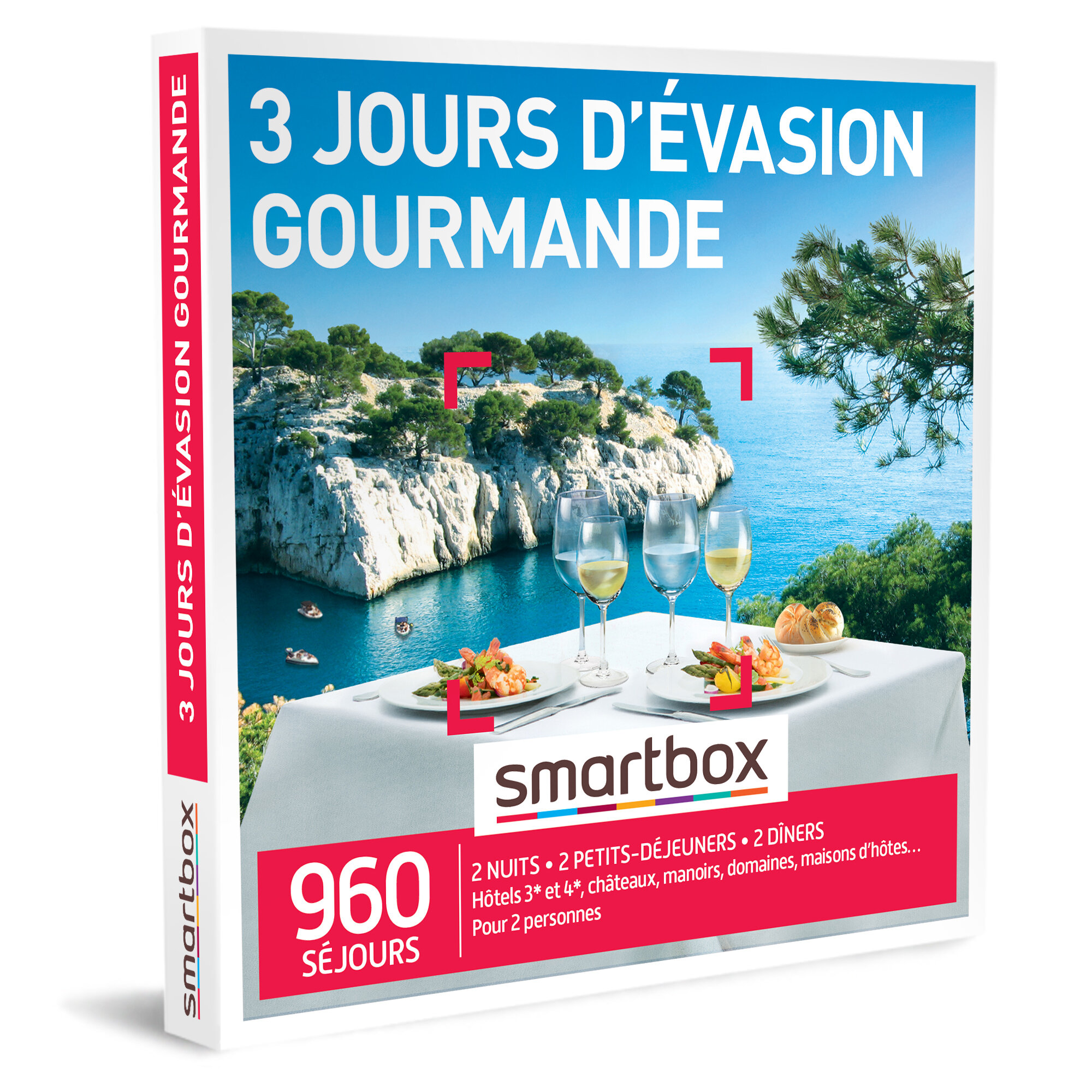 SMARTBOX - Coffret Cadeau - 3 JOURS D'ÉVASION GOURMANDE - 2 nuits avec petits-déjeuners et 2 dîners pour 2 personnes