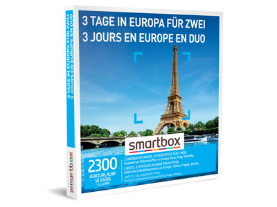 Coffret cadeau 3 jours en Europe en duo