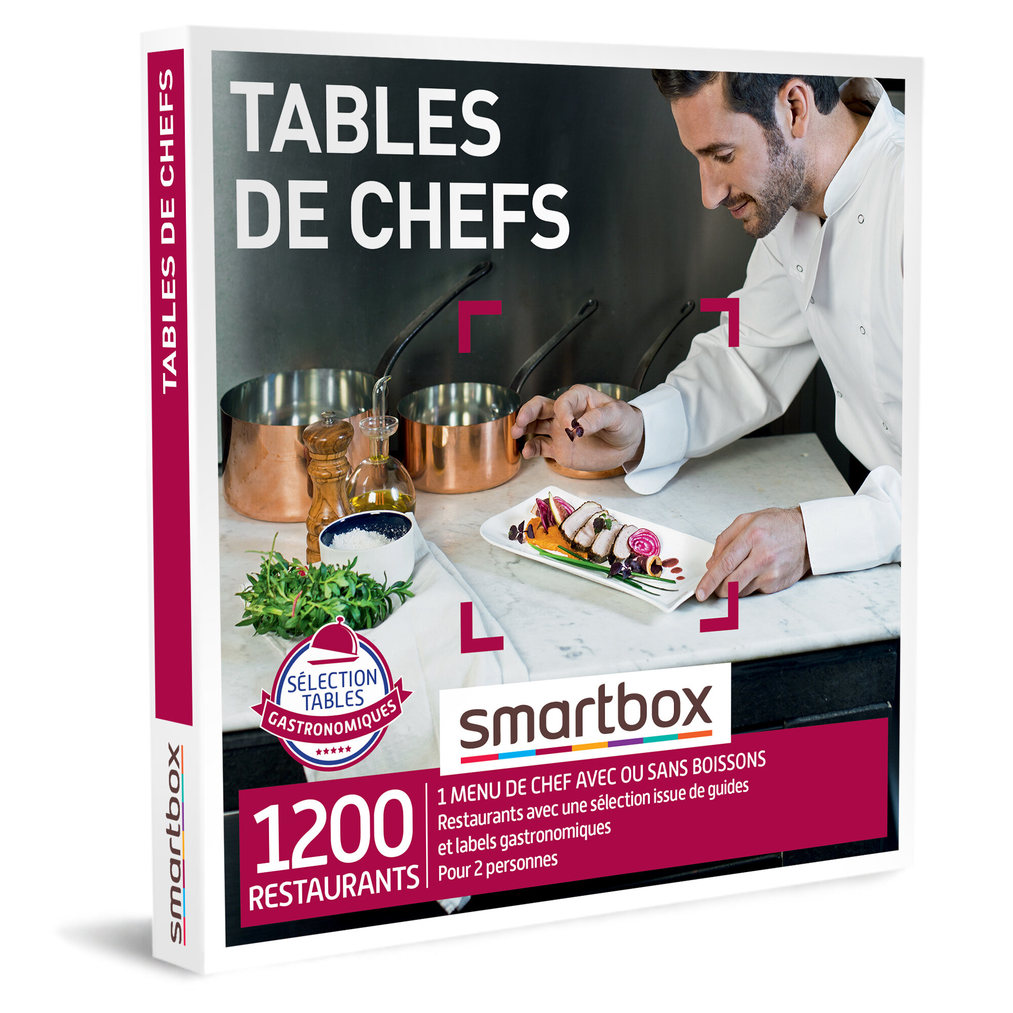 SMARTBOX - Coffret Cadeau - TABLES DE CHEFS - 1 menu de chef avec ou sans boissons pour 2 personnes