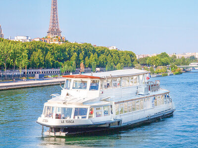 Coffret cadeau 2h d'excursion sur la Seine avec dîner, pour 2 personnes