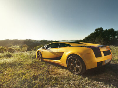 Ruta de 14 km por carretera con Lamborghini Gallardo en Valencia