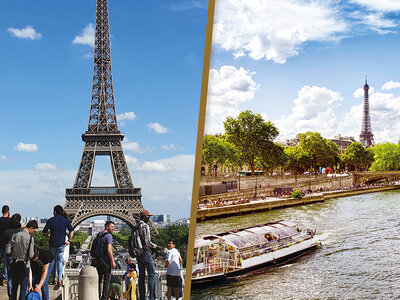 Coffret cadeau Croisière d'1h sur la Seine et visite guidée de la tour Eiffel d'1h30 à Paris en duo