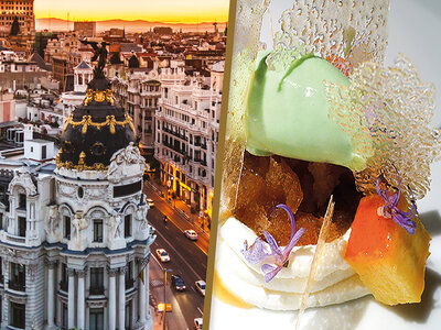 Caja regalo Madrid gastronómico: 1 noche y cena en el Restaurante Chirón