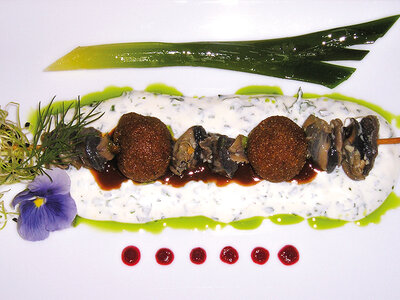 Coffret cadeau Adresses gastronomiques : menu Chamasol 4 plats au restaurant Mon Plaisir près de Montbéliard