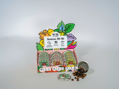 Box de boissons et bonbons sains, bio et français avec bougie livrée à domicile