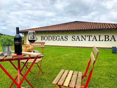 Caja regalo Visita a Bodegas Santalba y cata de 3 vinos premium DOCa Rioja con 6 tapas