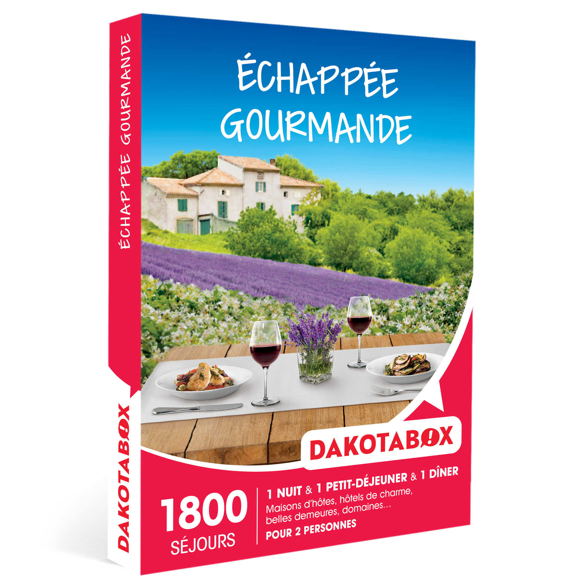 DAKOTABOX - Coffret Cadeau - ÉCHAPPÉE GOURMANDE - 1 nuit avec petit-déjeuner et 1 dîner pour 2 personnes