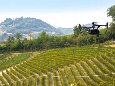 Nuove prospettive: 1 giornata di volo con drone professionale e 1 degustazione vini