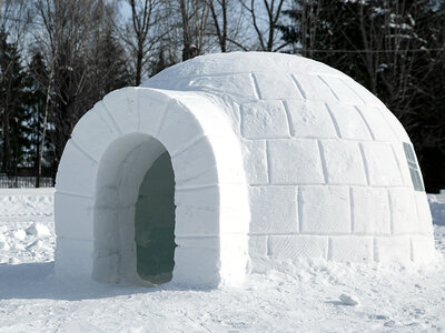 Construction d'un igloo au cœur des paysages enneigés d'Adelboden