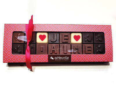 Coffret cadeau Déclaration d'amour chocolatée à croquer