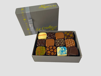 Coffret cadeau Ballotin de 24 chocolats artisanaux à déguster à la maison