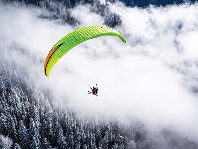 Box 1 Gleitschirm-Tandemflug in 20 Minuten über die Schweizer Alpen für 1 Person