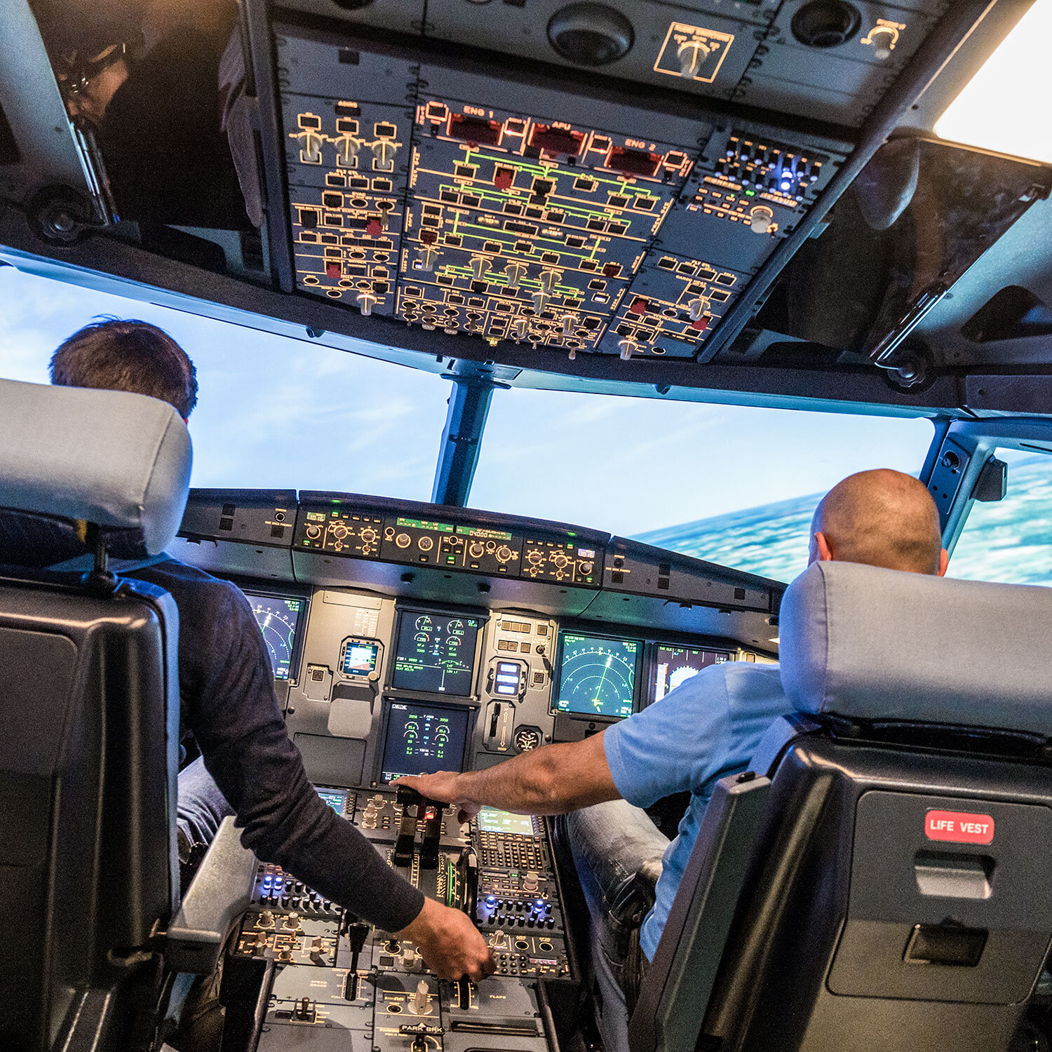 Simulatore di volo panoramico in Boeing 737 per 2 persone