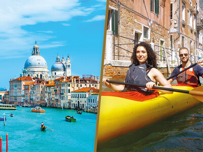 Cofanetto regalo Venezia misteriosa: tour in kayak lungo i canali per 2 e soggiorno di 1 notte