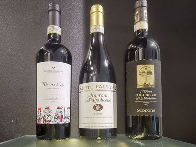 Cofanetto Prestigio rosso: selezione di 3 vini rossi con consegna a domicilio