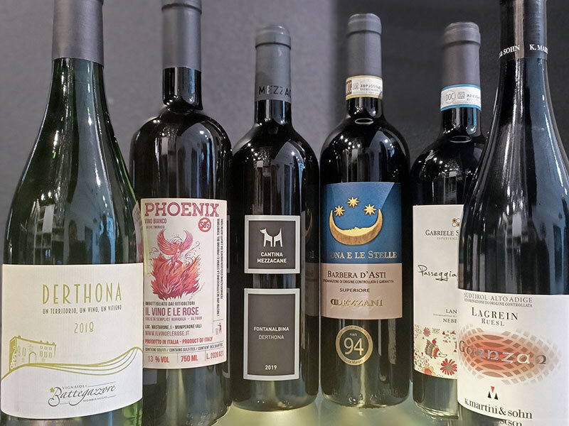 Elegante selezione di 6 vini a scelta: bianchi, rossi o frizzanti