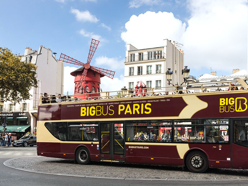 Journée touristique à Paris en bus Hop On, Hop Off à impériale