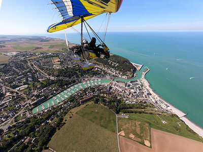 Survol des falaises de la Côte d’Albâtre en ULM avec photos