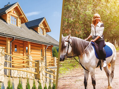 Caja regalo Escapada rural de 1 noche con desayuno y ruta a caballo para 2 personas