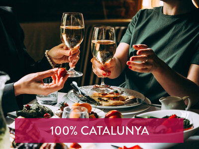 Caja regalo Sopar únic amb vi a Catalunya