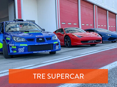Cofanetto regalo 2 emozionanti giri alla guida di una Ferrari, una Lamborghini e una Subaru con video
