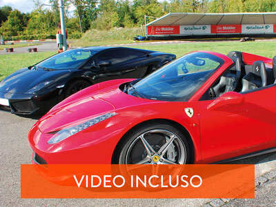 Cofanetto regalo Ferrari e Lamborghini su pista: 2 giri a bordo di 2 Supercar e video ricordo