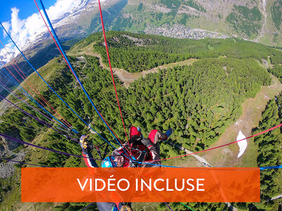 Coffret cadeau Vol en parapente en tandem de 20 minutes avec photos et vidéos à Zermatt