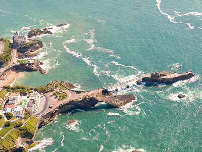 Vol en hélicoptère de 20 min au-dessus de Biarritz et du littoral basque