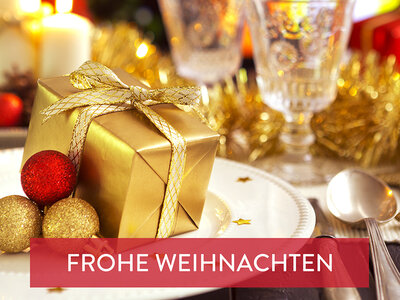 Geschenkbox Luxus-Weihnachten in der Schweiz: 1 Nacht in einem 4* und 5* Hotel mit Gourmet-Dinner