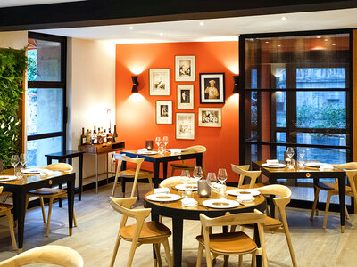 Coffret Menu 5 plats avec vin dans un restaurant primé à Lastours