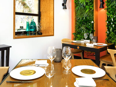 Menu 5 plats avec vin dans un restaurant primé à Lastours