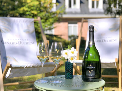 Coffret Initiation au sabrage, visite de caves et bouteille de champagne près de Reims