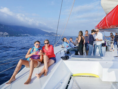 Demi-journée d'excursion en catamaran dans le golfe d'Ajaccio avec boissons soft à volonté