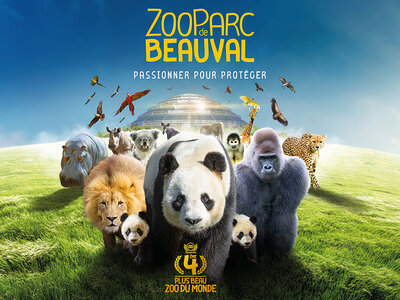 Coffret cadeau Billets pour le ZooParc de Beauval 2025 : 2 entrées adulte et 2 entrées enfant pour 1 journée