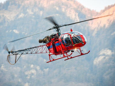 Geschenkbox Lama SA315B Helikopterflug von 30 Minuten mit Einweisung für 4 Personen