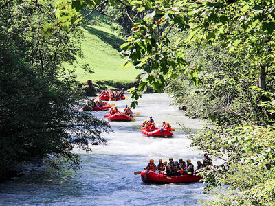 Rafting-Abfahrt auf der Simme mit Transfer und Getränk