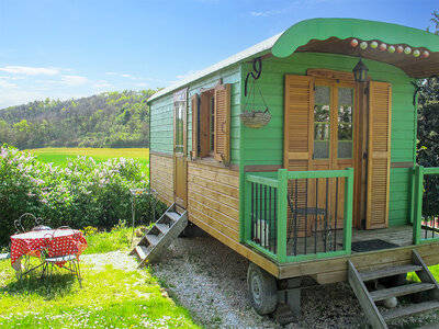 Coffret cadeau 3 jours en roulotte en famille près de Valence