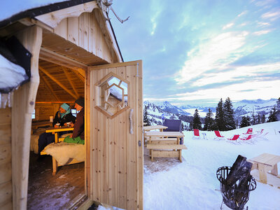 Coffret cadeau Visite d’un village igloo et fondue à Davos Klosters pour 2