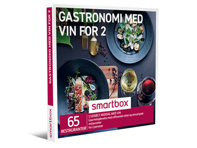 Gaveæske Gastronomi med vin for 2