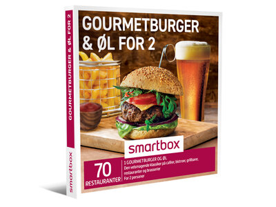 Gaveæske Gourmetburger & øl for 2