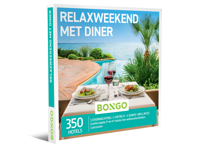 Dialoog converteerbaar Keelholte Cadeaubon Relaxweekend met Diner - Bongo