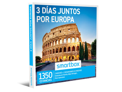 Caja regalo 3 días juntos por Europa