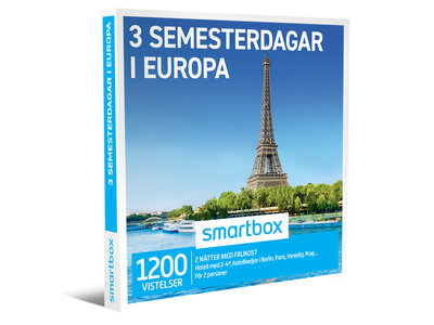 Presentbox 3 semesterdagar i Europa