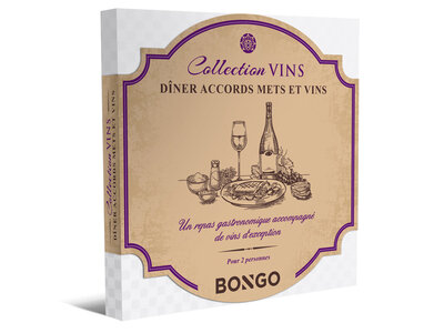 Coffret cadeau Dîner accords mets et vins